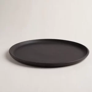 Assiette plate en grès